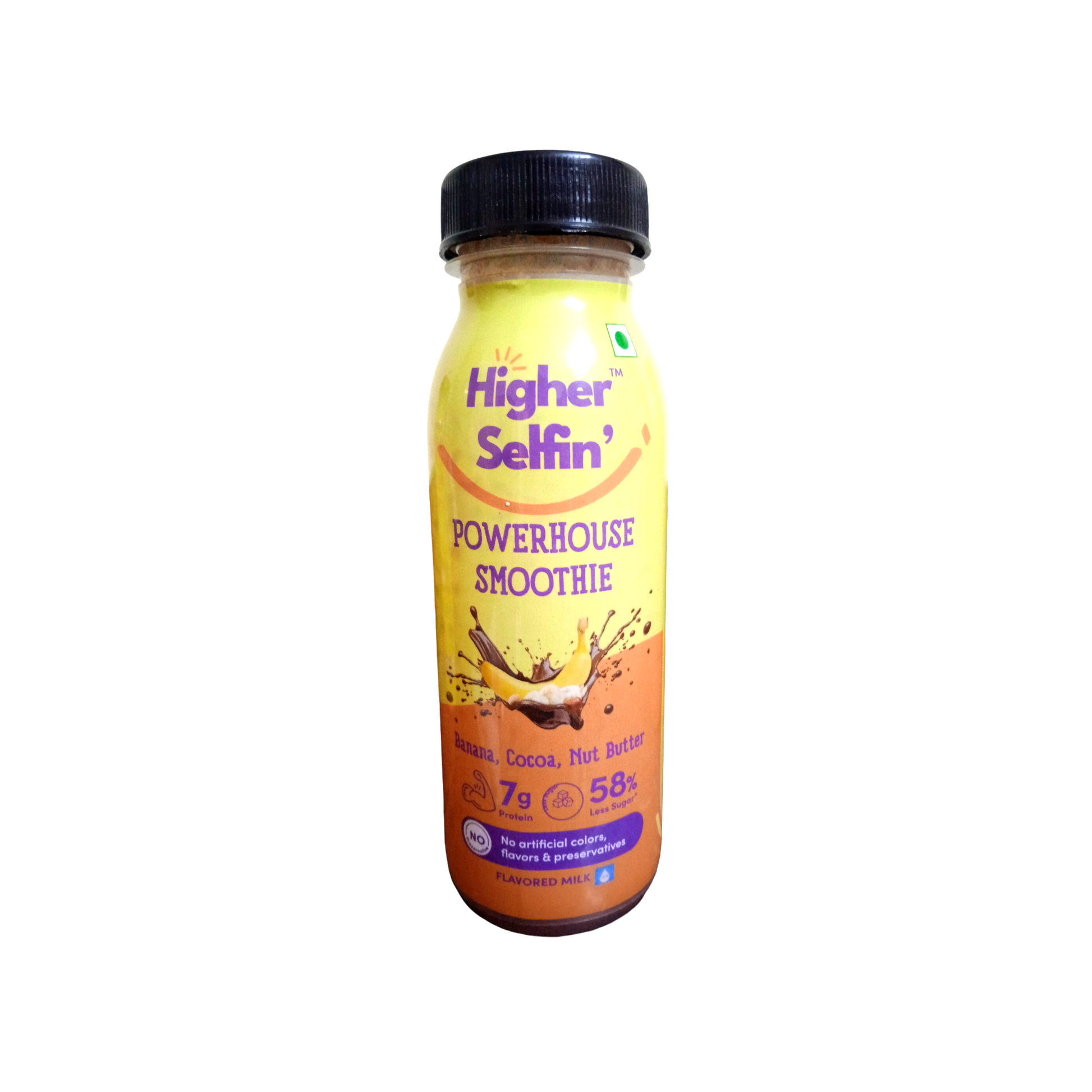 Higher Selfin' Banana, Cocoa, Nut Butter Powerhouse Smoothie, 200ml each I 7g Protein, Goodness of Banana, Cocoa, Nut Butter I No artificial colors, flavours, preservatives